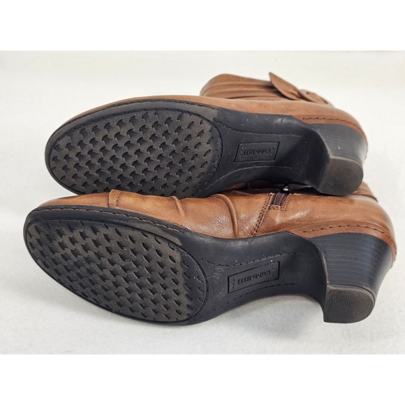 Cobble Hill Comfortable Brown Leather Buckle Ankle Boots Size 8.5 Wide - Picture 6 of 6